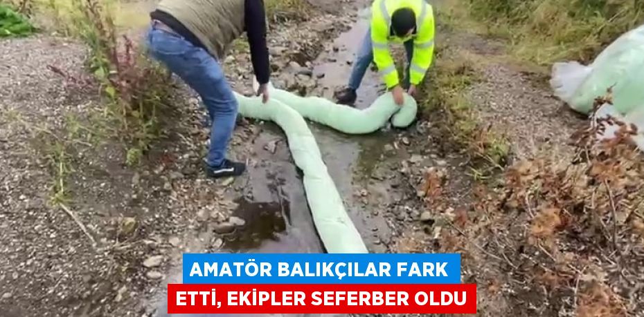 AMATÖR BALIKÇILAR FARK ETTİ, EKİPLER SEFERBER OLDU