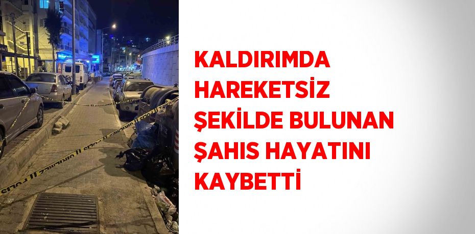 KALDIRIMDA HAREKETSİZ ŞEKİLDE BULUNAN ŞAHIS HAYATINI KAYBETTİ