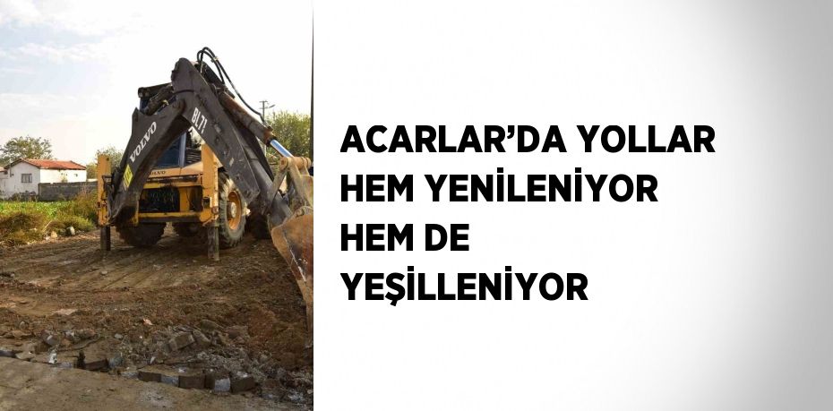 ACARLAR’DA YOLLAR HEM YENİLENİYOR HEM DE YEŞİLLENİYOR