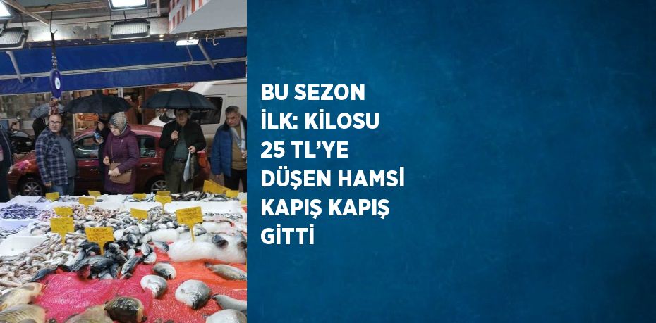 BU SEZON İLK: KİLOSU 25 TL’YE DÜŞEN HAMSİ KAPIŞ KAPIŞ GİTTİ