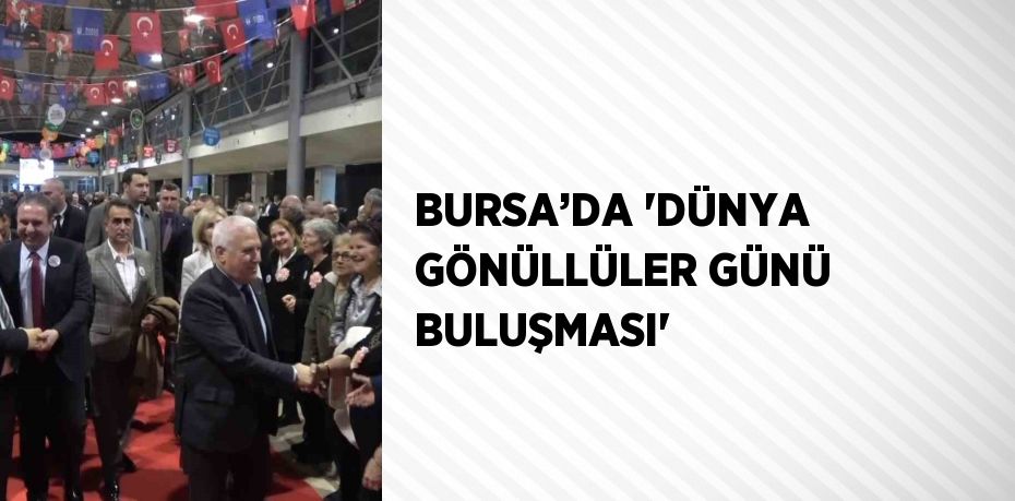 BURSA’DA 'DÜNYA GÖNÜLLÜLER GÜNÜ BULUŞMASI'