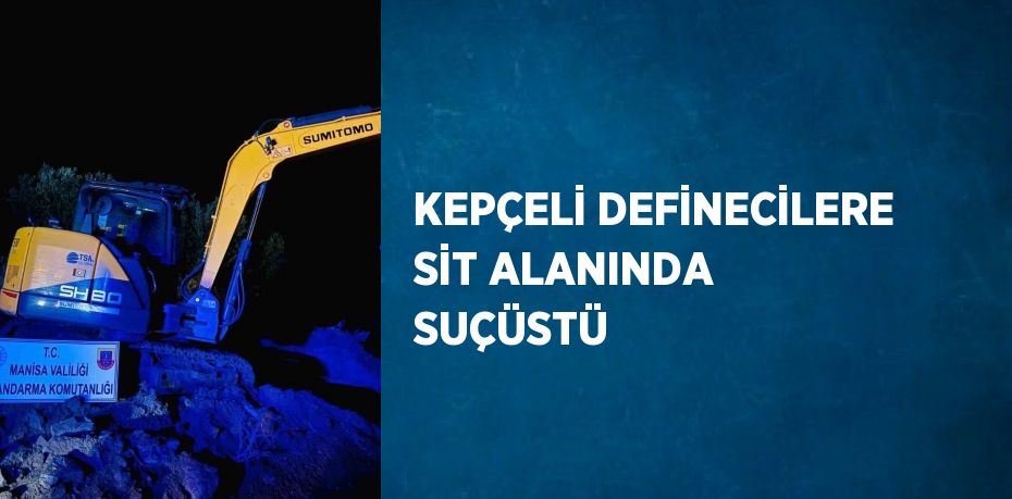 KEPÇELİ DEFİNECİLERE SİT ALANINDA SUÇÜSTÜ