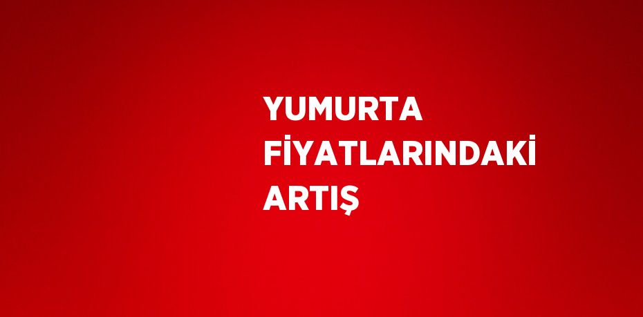 YUMURTA FİYATLARINDAKİ ARTIŞ