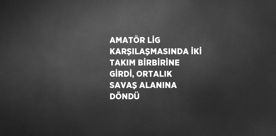 AMATÖR LİG KARŞILAŞMASINDA İKİ TAKIM BİRBİRİNE GİRDİ, ORTALIK SAVAŞ ALANINA DÖNDÜ