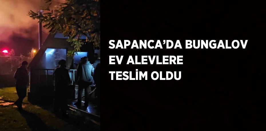 SAPANCA’DA BUNGALOV EV ALEVLERE TESLİM OLDU