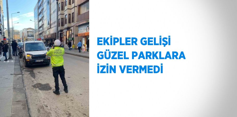 EKİPLER GELİŞİ GÜZEL PARKLARA İZİN VERMEDİ