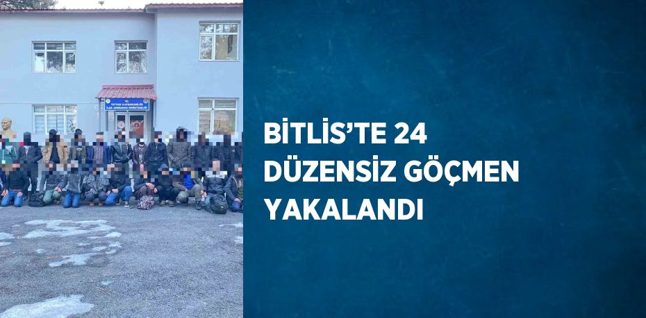 BİTLİS’TE 24 DÜZENSİZ GÖÇMEN YAKALANDI