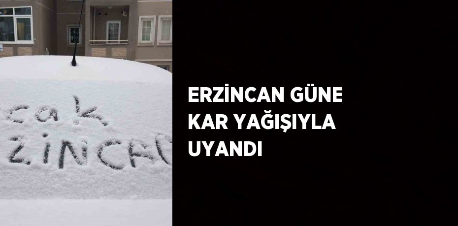 ERZİNCAN GÜNE KAR YAĞIŞIYLA UYANDI