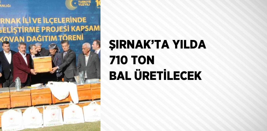 ŞIRNAK’TA YILDA 710 TON BAL ÜRETİLECEK