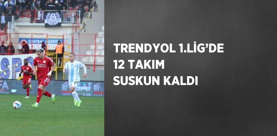 TRENDYOL 1.LİG’DE 12 TAKIM SUSKUN KALDI