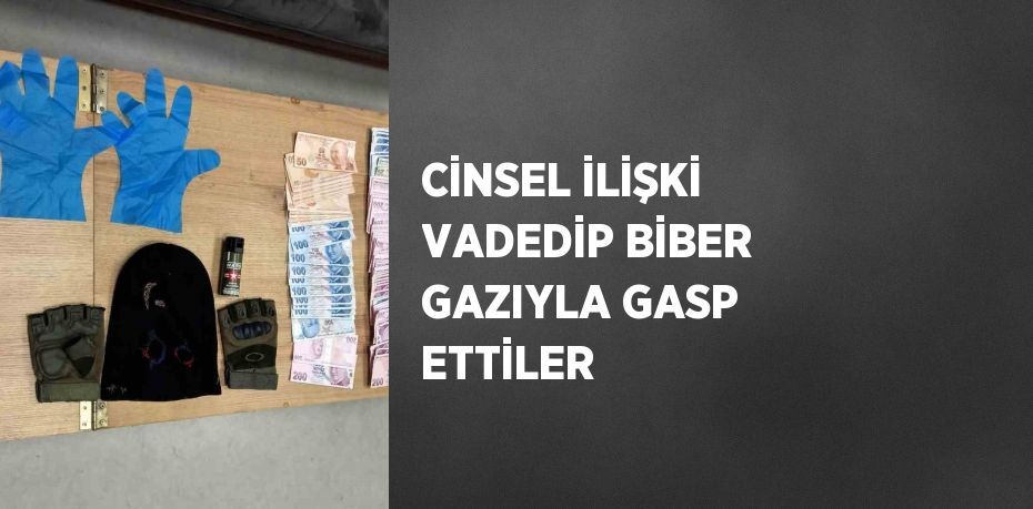 CİNSEL İLİŞKİ VADEDİP BİBER GAZIYLA GASP ETTİLER