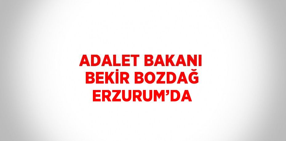 ADALET BAKANI BEKİR BOZDAĞ ERZURUM’DA