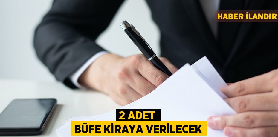 2 adet büfe kiraya verilecek