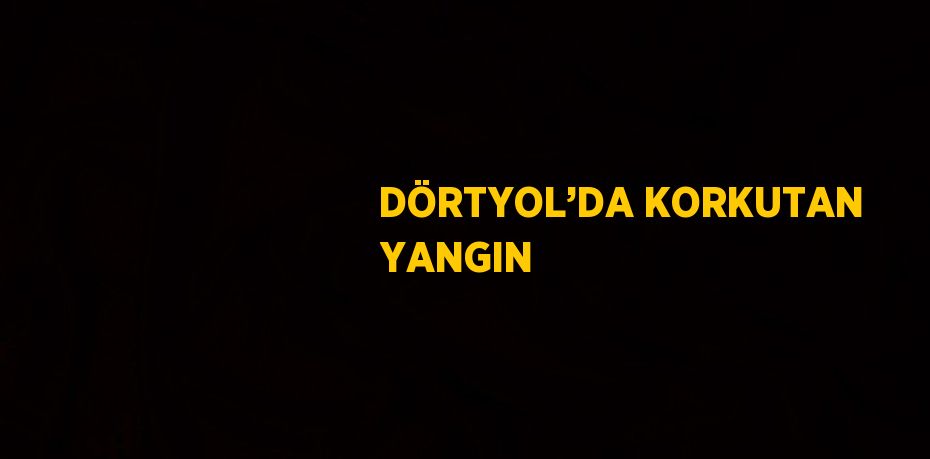 DÖRTYOL’DA KORKUTAN YANGIN