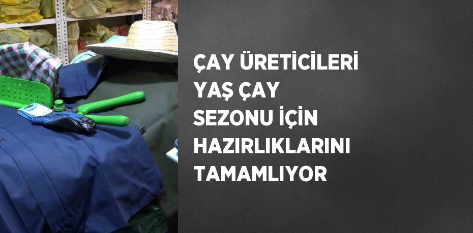 ÇAY ÜRETİCİLERİ YAŞ ÇAY SEZONU İÇİN HAZIRLIKLARINI TAMAMLIYOR