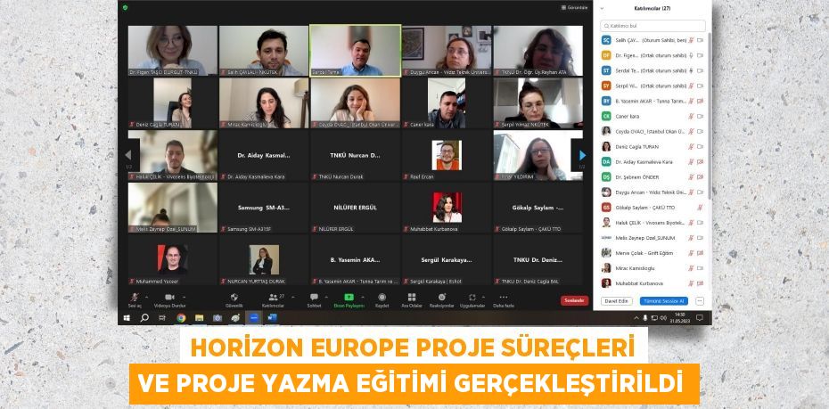 HORİZON EUROPE PROJE SÜREÇLERİ VE PROJE YAZMA EĞİTİMİ GERÇEKLEŞTİRİLDİ