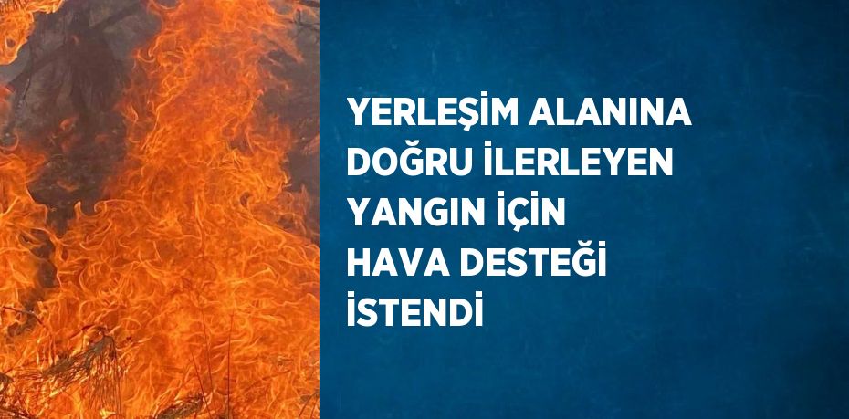 YERLEŞİM ALANINA DOĞRU İLERLEYEN YANGIN İÇİN HAVA DESTEĞİ İSTENDİ