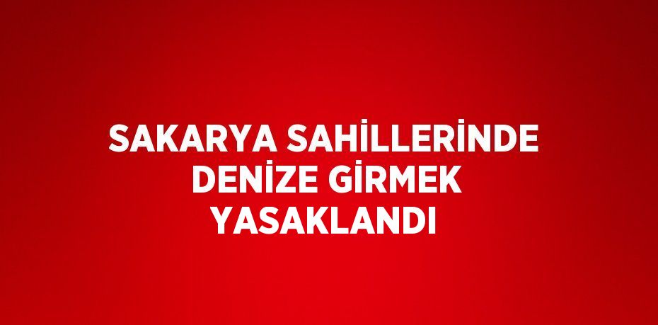 SAKARYA SAHİLLERİNDE DENİZE GİRMEK YASAKLANDI