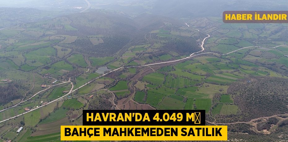 Havran'da 4.049 m² bahçe mahkemeden satılık