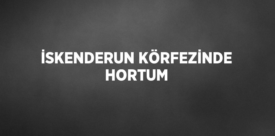 İSKENDERUN KÖRFEZİNDE HORTUM