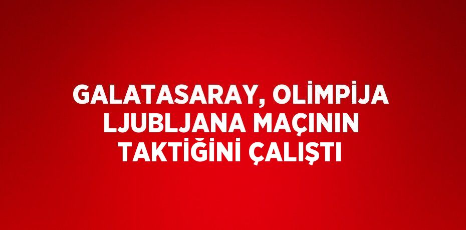 GALATASARAY, OLİMPİJA LJUBLJANA MAÇININ TAKTİĞİNİ ÇALIŞTI