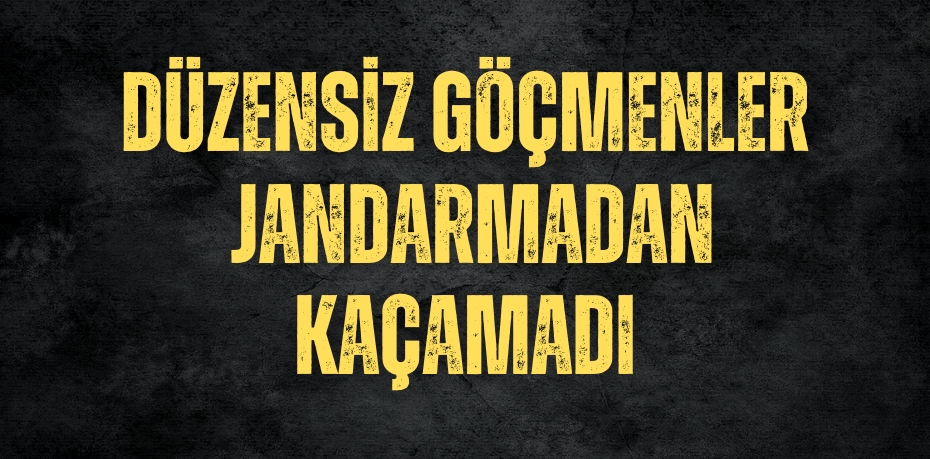 DÜZENSİZ GÖÇMENLER JANDARMADAN KAÇAMADI