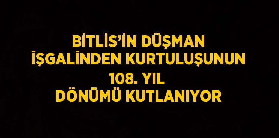 BİTLİS’İN DÜŞMAN İŞGALİNDEN KURTULUŞUNUN 108. YIL DÖNÜMÜ KUTLANIYOR