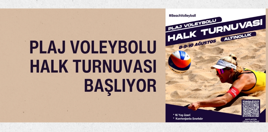 Plaj Voleybolu Halk Turnuvası Başlıyor