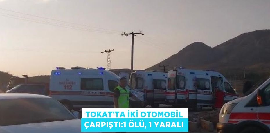 TOKAT’TA İKİ OTOMOBİL ÇARPIŞTI:1 ÖLÜ, 1 YARALI