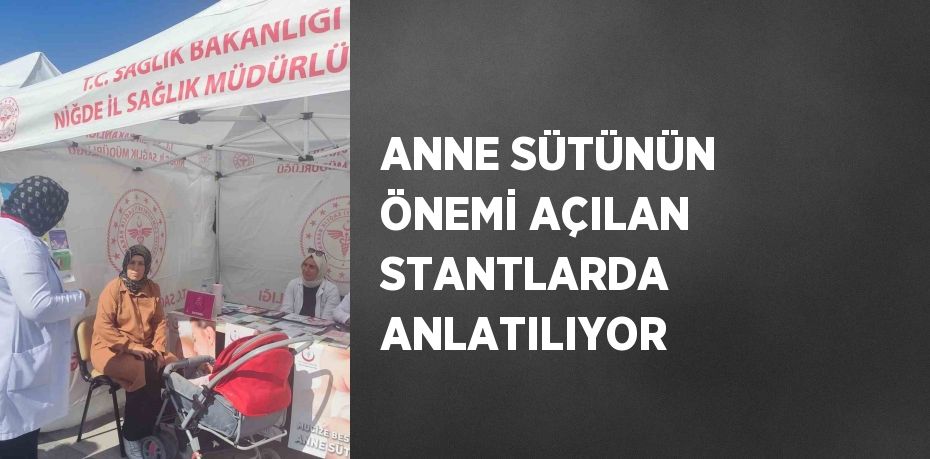 ANNE SÜTÜNÜN ÖNEMİ AÇILAN STANTLARDA ANLATILIYOR