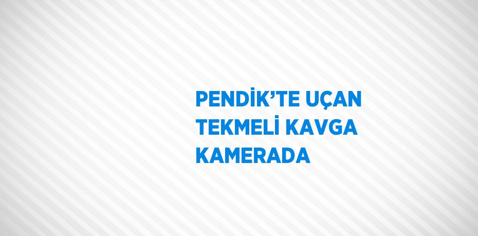 PENDİK’TE UÇAN TEKMELİ KAVGA KAMERADA