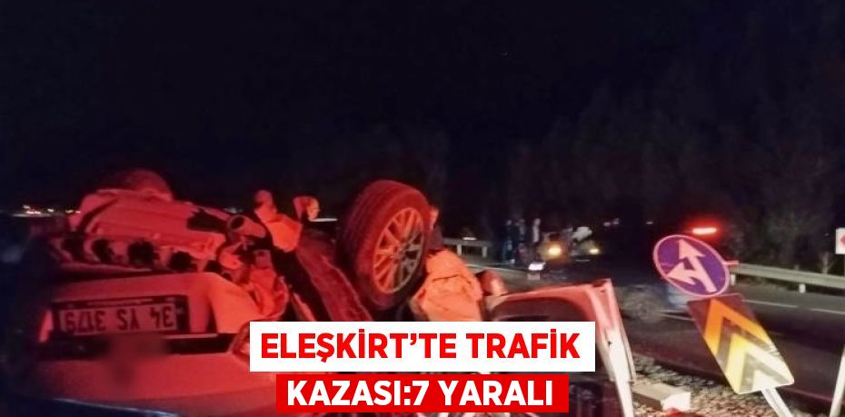 ELEŞKİRT’TE TRAFİK KAZASI:7 YARALI