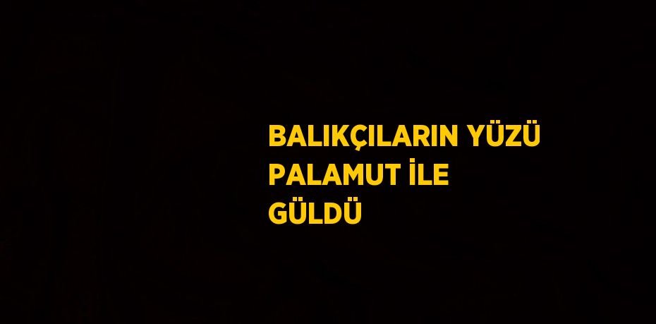 BALIKÇILARIN YÜZÜ PALAMUT İLE GÜLDÜ