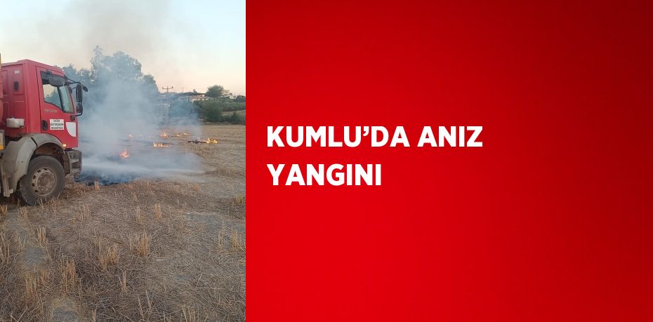 KUMLU’DA ANIZ YANGINI