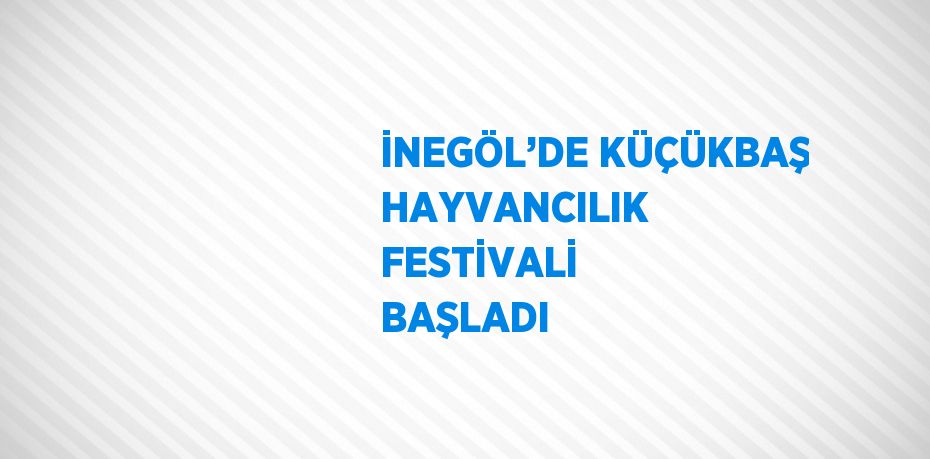 İNEGÖL’DE KÜÇÜKBAŞ HAYVANCILIK FESTİVALİ BAŞLADI