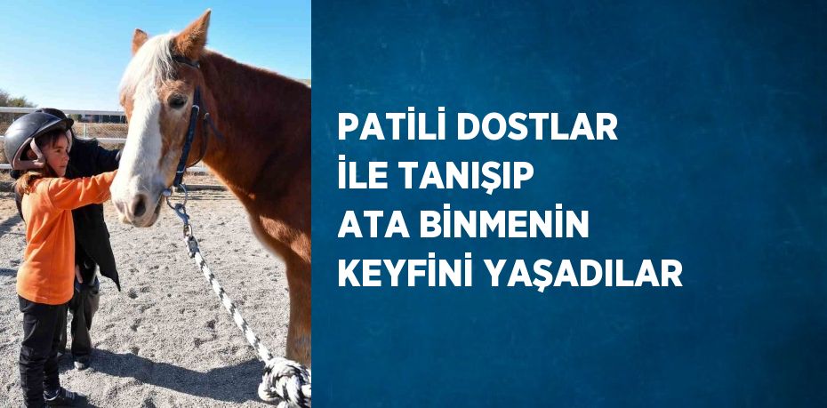 PATİLİ DOSTLAR İLE TANIŞIP ATA BİNMENİN KEYFİNİ YAŞADILAR