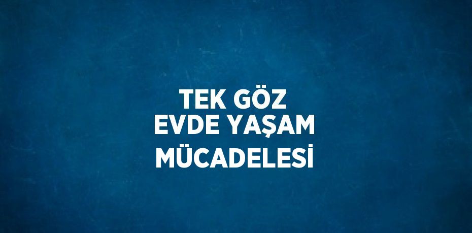 TEK GÖZ EVDE YAŞAM MÜCADELESİ