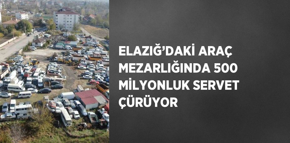 ELAZIĞ’DAKİ ARAÇ MEZARLIĞINDA 500 MİLYONLUK SERVET ÇÜRÜYOR