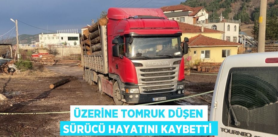 ÜZERİNE TOMRUK DÜŞEN SÜRÜCÜ HAYATINI KAYBETTİ