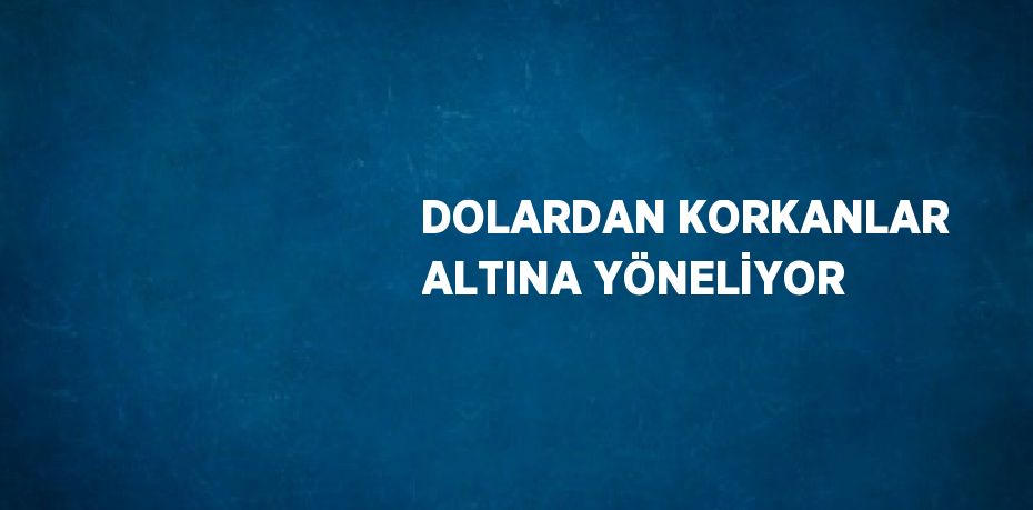 DOLARDAN KORKANLAR ALTINA YÖNELİYOR