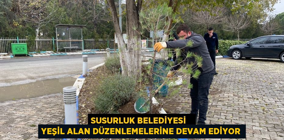 SUSURLUK BELEDİYESİ   YEŞİL ALAN DÜZENLEMELERİNE DEVAM EDİYOR