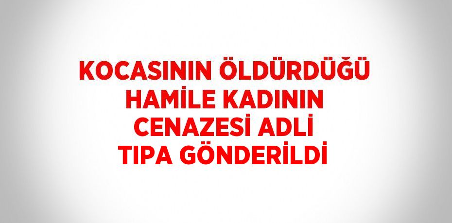 KOCASININ ÖLDÜRDÜĞÜ HAMİLE KADININ CENAZESİ ADLİ TIPA GÖNDERİLDİ