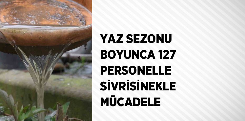 YAZ SEZONU BOYUNCA 127 PERSONELLE SİVRİSİNEKLE MÜCADELE