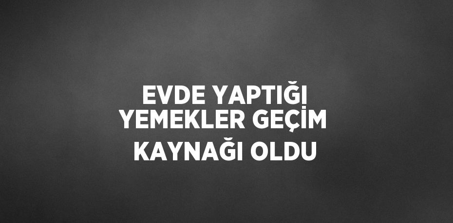 EVDE YAPTIĞI YEMEKLER GEÇİM KAYNAĞI OLDU