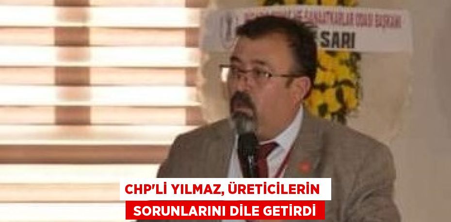 CHP’Lİ YILMAZ, ÜRETİCİLERİN   SORUNLARINI DİLE GETİRDİ