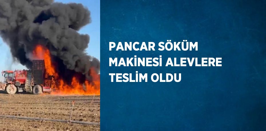 PANCAR SÖKÜM MAKİNESİ ALEVLERE TESLİM OLDU