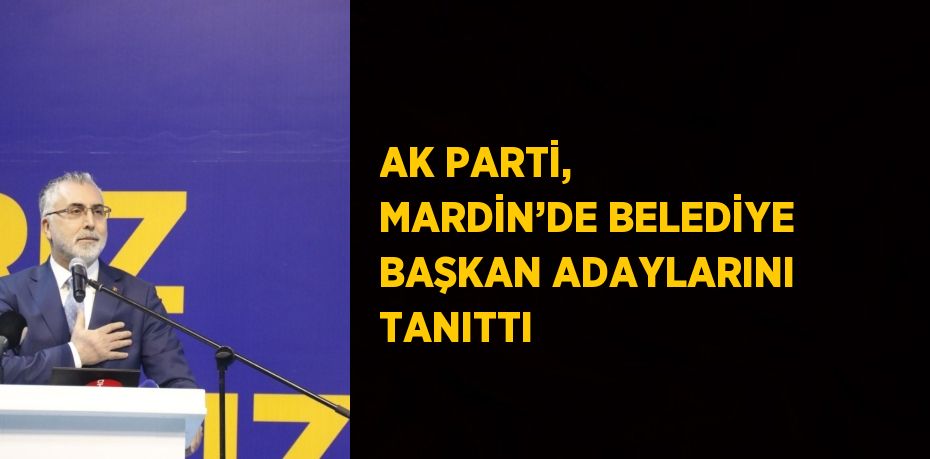 AK PARTİ, MARDİN’DE BELEDİYE BAŞKAN ADAYLARINI TANITTI