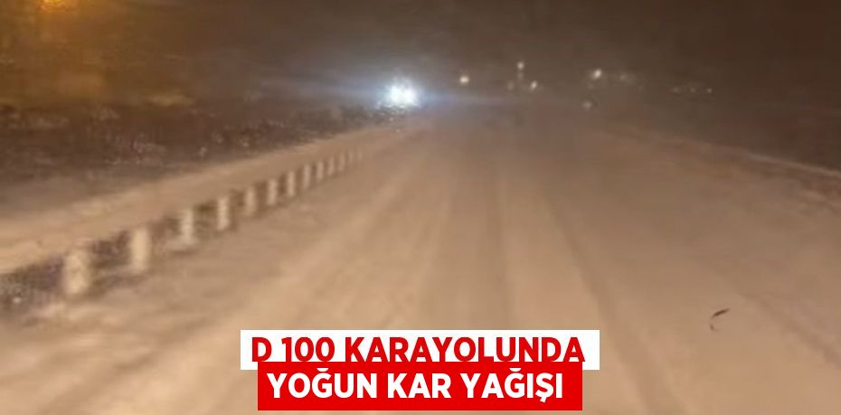 D 100 KARAYOLUNDA YOĞUN KAR YAĞIŞI