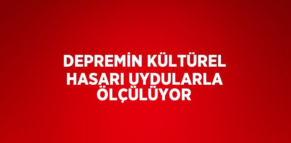 DEPREMİN KÜLTÜREL HASARI UYDULARLA ÖLÇÜLÜYOR