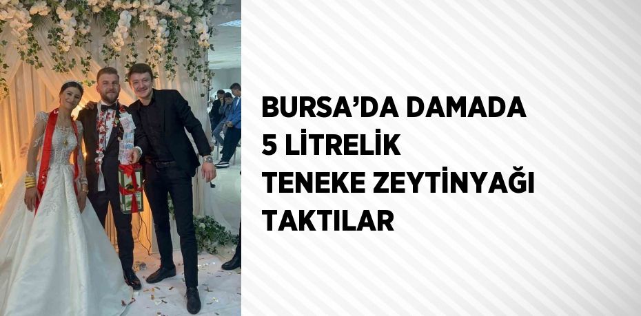 BURSA’DA DAMADA 5 LİTRELİK TENEKE ZEYTİNYAĞI TAKTILAR